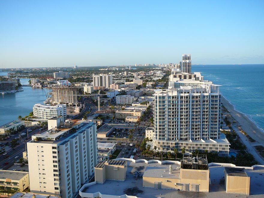 Смотреть красивое фото города Майами Бич штат Флорида США