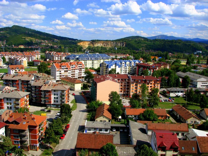 Панорама города Добой Босния