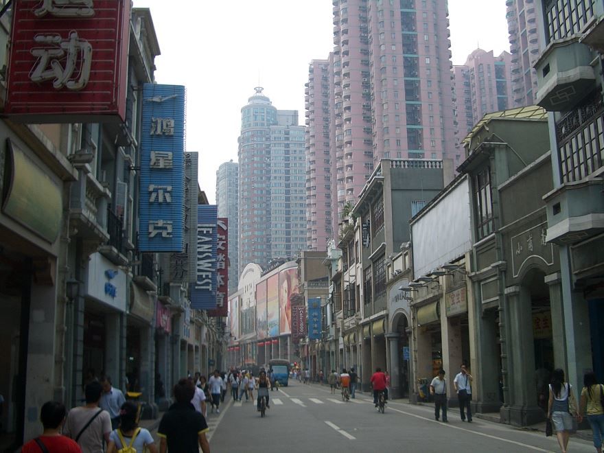 Улица города Гуанчжоу Китай