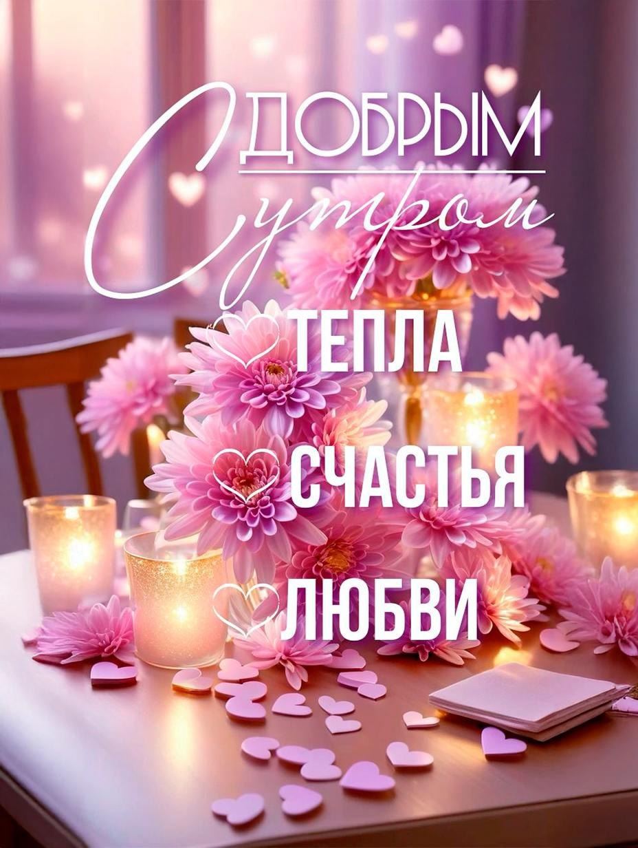 Открытки с добрым утром с хризантемами