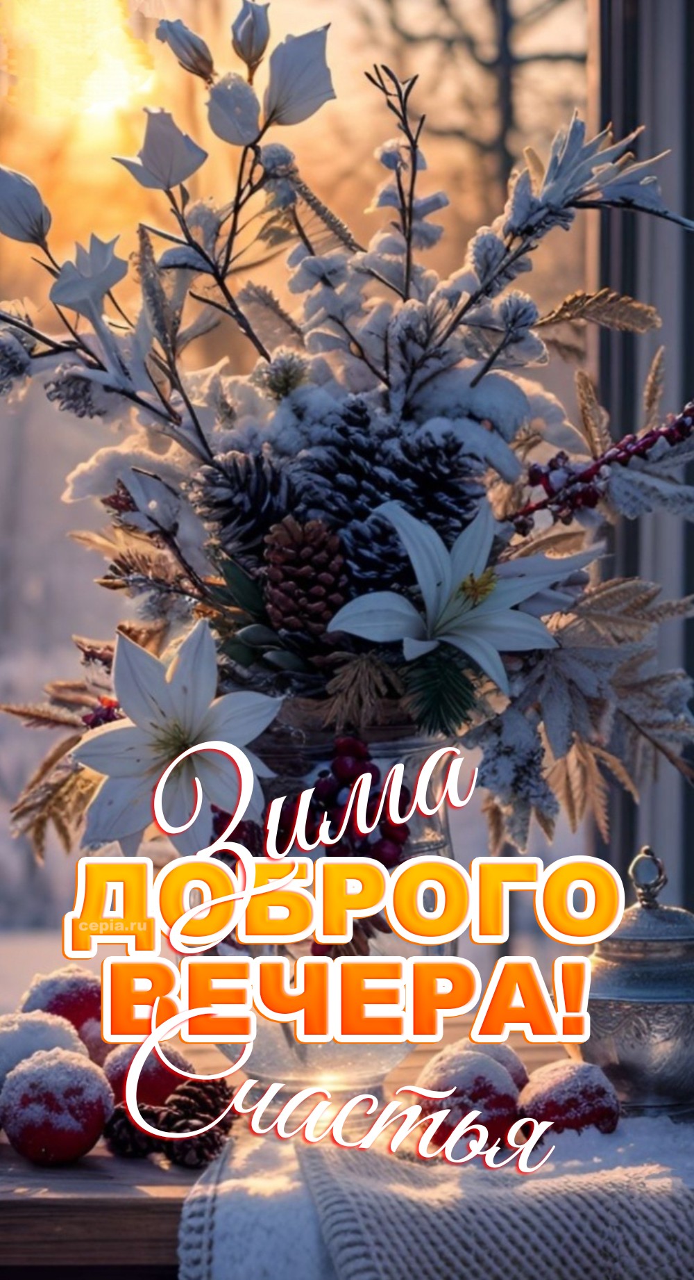 🎉 Желаю тебе мягкого, уютного зимнего вечера, полного радости и светлых мыслей