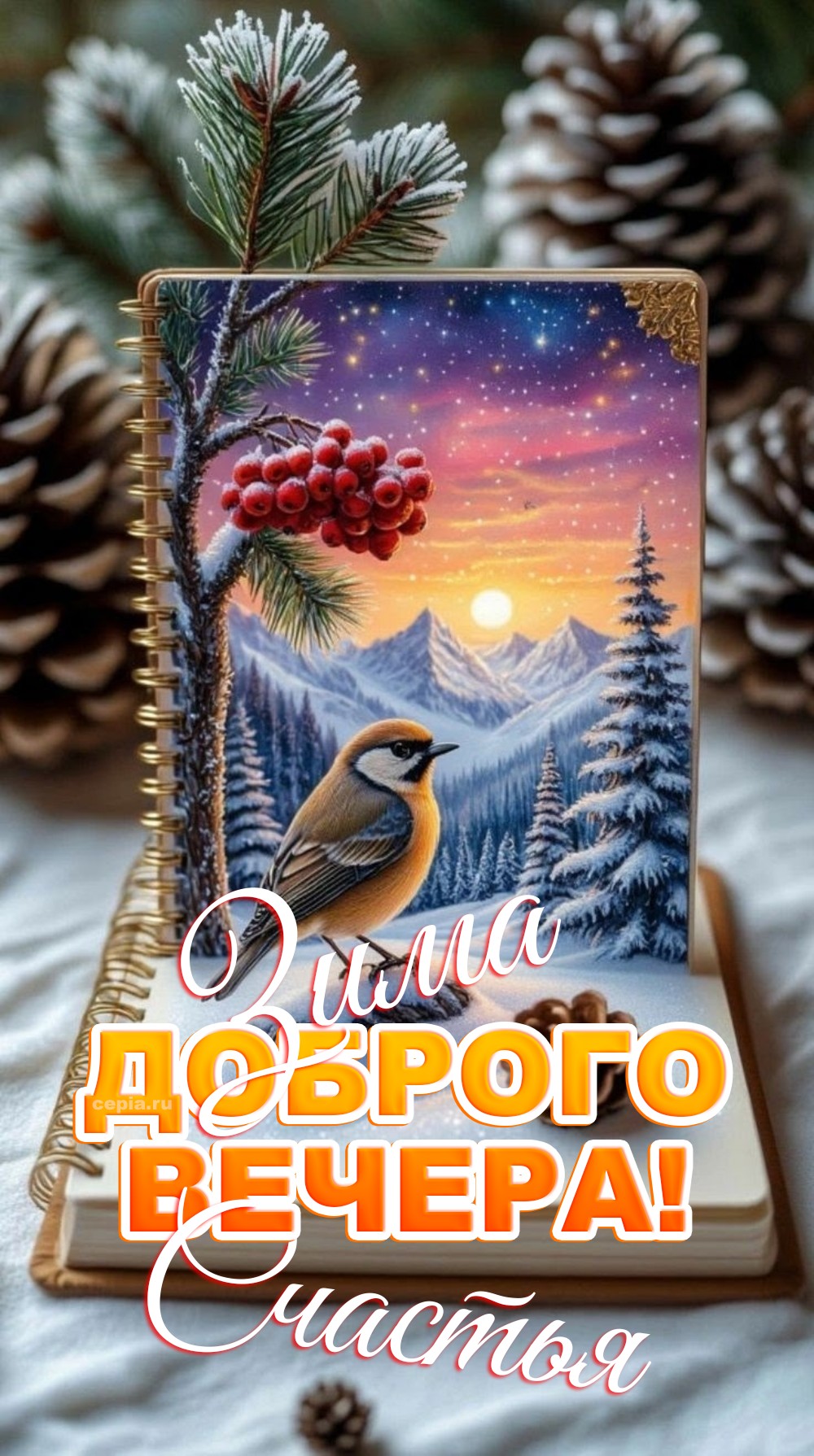 🎉 Желаю тебе тихого зимнего вечера, когда вокруг царит покой, а внутри живёт счастье
