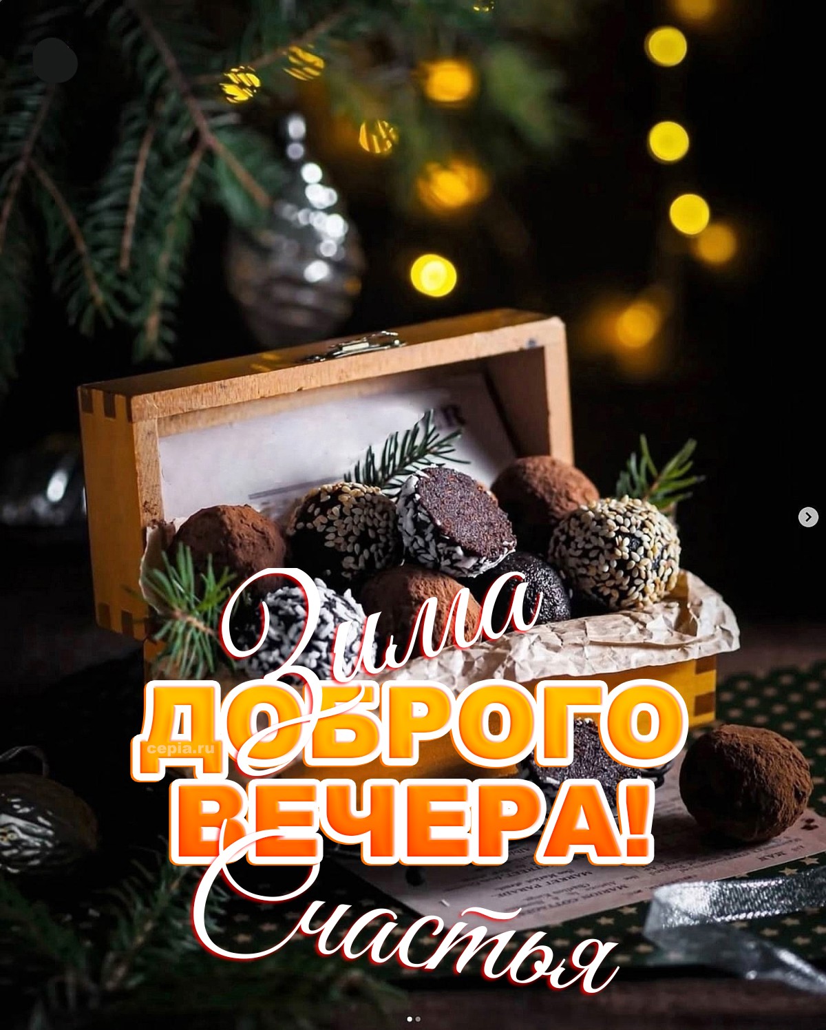 🤩 Пусть зимний вечер принесет тебе вдохновение и радость, которые будут сопровождать весь следующий день
