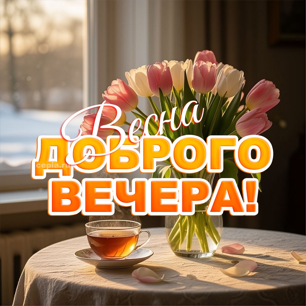 😀 Пусть каждый вдох весеннего вечера наполняет тебя свежестью и силой, пробуждая желание творить и любить