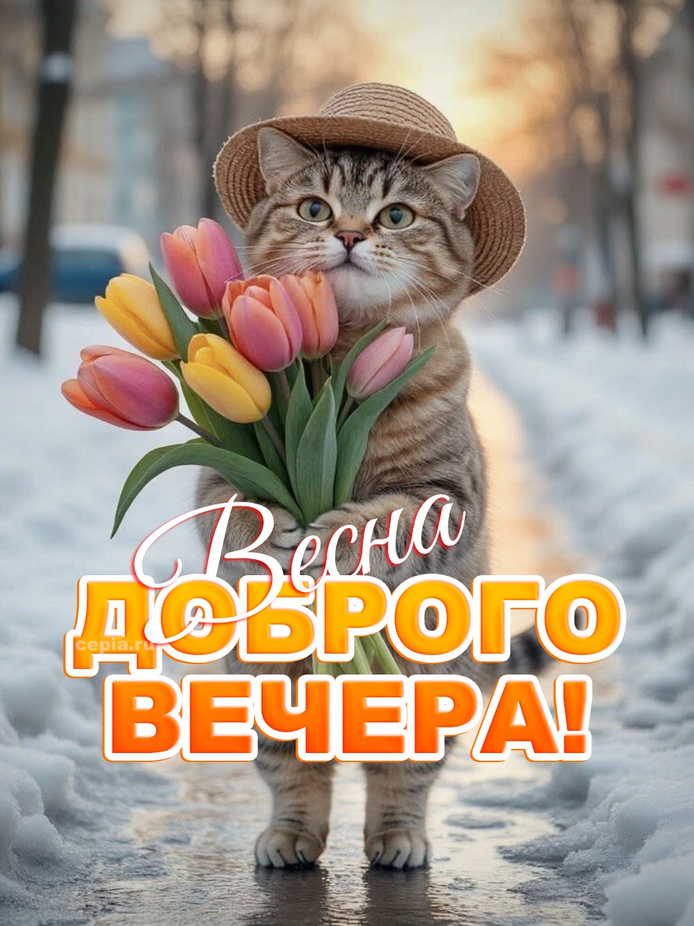 🤩 Пусть весенний вечер подарит тебе минуты радости в компании близких и друзей, согреет душу и укрепит веру в лучшее