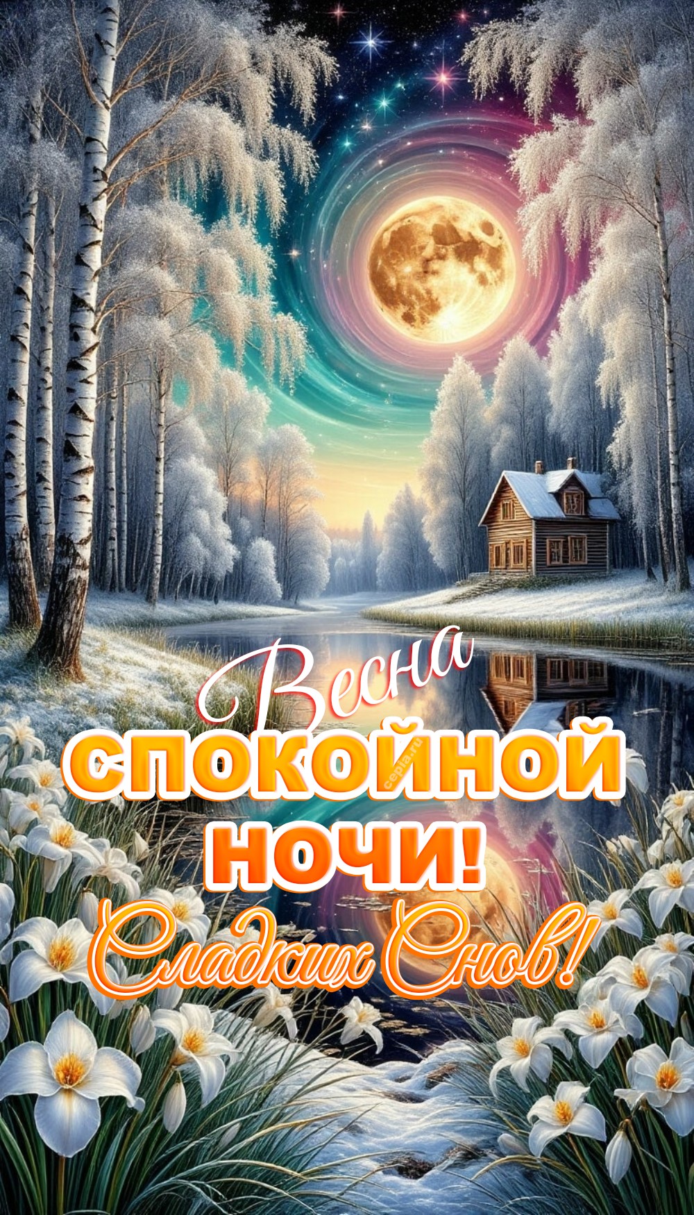 🎉 Спокойной весенней ночи! Пусть в тишине и свете луны растворятся все тревоги, а в душе воцарится умиротворение