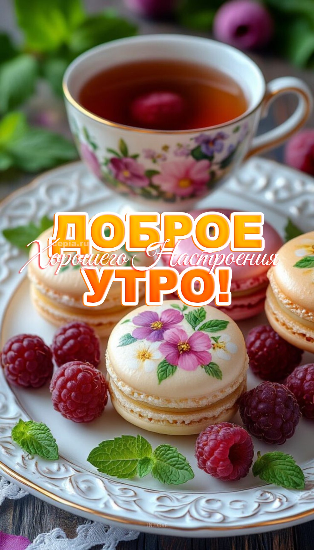 🎉 Доброе утро! Пусть аромат горячего чая наполнит твой день теплом и умиротворением, подарит вдохновение и силы для всех дел