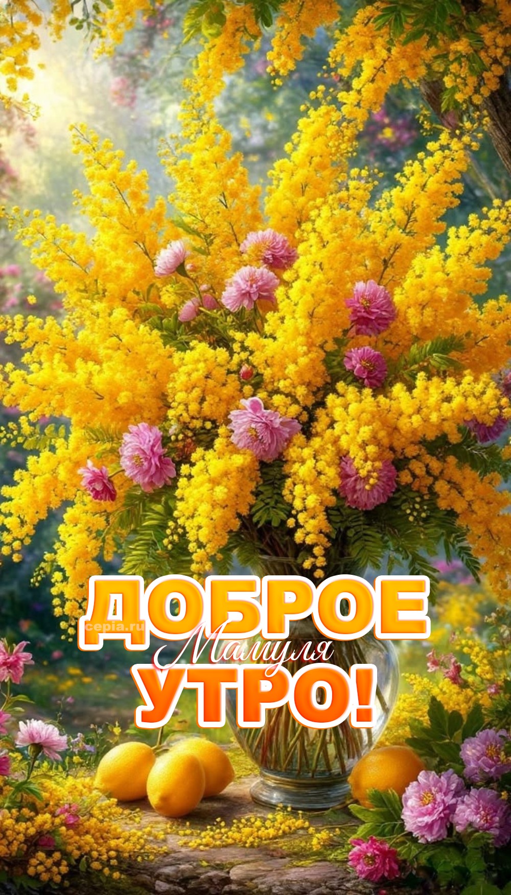 😀 Мамуля, доброе утро! Пусть сегодняшний день начнётся с приятной новости, тёплого сообщения от друга или просто с красивого облака за окном, которое напомнит тебе, как прекрасен мир